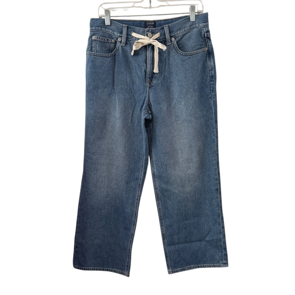 J.Crew 27 Petite Vintage Wide-Leg High Rise Cropped Jeans Cotton Modern